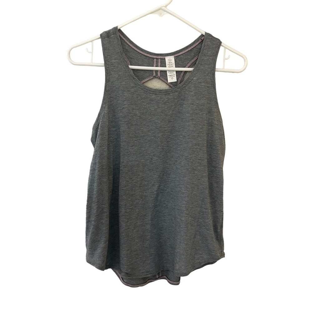 Ivivva Top Girls 14 Lululemon Tank‎ Cut Out Gym Athletic Play School Sports Gray